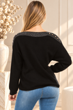 HMT-5122 Women's Knit Embellished Tunic Top
