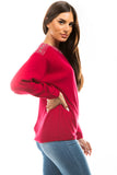 HMT-5122 Women's Knit Embellished Tunic Top
