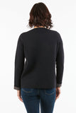 HMT-5124 Women's 2pcs Set Knit Cardigan and Sleeveless Top