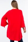 HMT-5202 Women's Knit Embellished Cardigan with Tie Closure