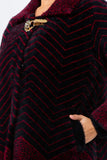 HMT-5214 Women's Fuzzy Knit Cardigan Coat with Pockets