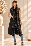 HMT-5216 Women's Faux/Fur Long Vest Cardigan Vest with Pockets