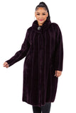 HMT-6000  Women's Fuzzy Long Coat With Pockets