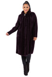 HMT-6000  Women's Fuzzy Long Coat With Pockets