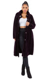 HMT-6000  Women's Fuzzy Long Coat With Pockets
