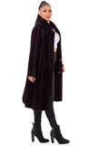 HMT-6000  Women's Fuzzy Long Coat With Pockets