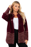 HMT-6002 Women's Fuzzy Cardigan Coat With Pockets