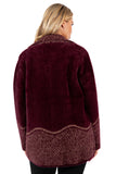 HMT-6002 Women's Fuzzy Cardigan Coat With Pockets