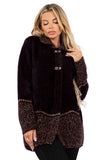 HMT-6002 Women's Fuzzy Cardigan Coat With Pockets