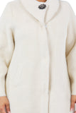 HMT-6003 Women's Fuzzy Oversized Open Front Cardigan with Pockets