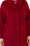 HMT-6003 Women's Fuzzy Oversized Open Front Cardigan with Pockets