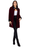 HMT-8039  Women's Fuzzy Long Coat With Pockets
