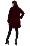 HMT-8039  Women's Fuzzy Long Coat With Pockets