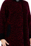 HMT-8039  Women's Fuzzy Long Coat With Pockets