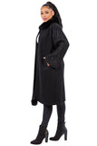 HMT-8060 Women's Black Cardigan Coat with Pockets