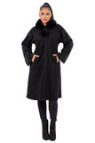 HMT-8060 Women's Black Cardigan Coat with Pockets