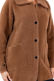 HMT-809 Women's Fuzzy Oversized Open Front Cardigan with Pockets