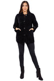 HMT-809 Women's Fuzzy Oversized Open Front Cardigan with Pockets