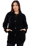 HMT-809 Women's Fuzzy Oversized Open Front Cardigan with Pockets
