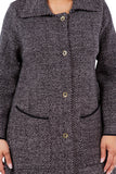 HMT-8806 Women's Thick Knit Cardigan Coat with Pockets One Size