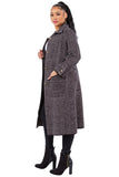 HMT-8806 Women's Thick Knit Cardigan Coat with Pockets One Size