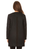 HRL-1414 Women's Black Cardigan with two Pockets