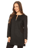 HRL-1414 Women's Black Cardigan with two Pockets