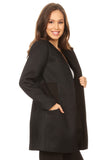HRL-1414 Women's Black Cardigan with two Pockets