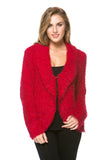 HS-1324 Women's Popcorn Knit Cardigan with Long Sleeves