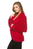 HS-1324 Women's Popcorn Knit Cardigan with Long Sleeves