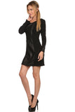 HSG-1604 Women's Textured Bodycon Tunic Dress