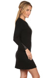 HSG-1604 Women's Textured Bodycon Tunic Dress