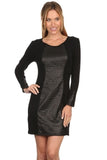 HSG-1604 Women's Textured Bodycon Tunic Dress