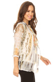 HSW-4610 Women's 2pc Set Sleeveless Top and Cardigan
