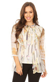 HSW-4610 Women's 2pc Set Sleeveless Top and Cardigan