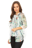 HSW-4610 Women's 2pc Set Sleeveless Top and Cardigan