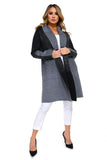 HSW-4615 Women's Striped Oversized Thick Knit Open Front Cardigan