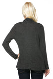 HW-3252 Women's Geometric Print Drapped Neck Cardigan