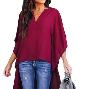 High low V-Neck Blouse