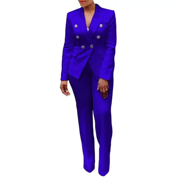 Women's Elegant 2-Piece Blazer & Pants Business Suit - Office Wear