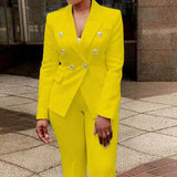 Women's Elegant 2-Piece Blazer & Pants Business Suit - Office Wear