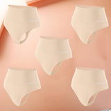 5Pcs High Waist Seamless Bodyshaper Thong Panties | Anti-Bacterial G-String Women's Shapewear Lingerie