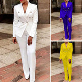 Women's Elegant 2-Piece Blazer & Pants Business Suit - Office Wear