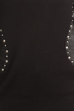 HMT-5070 Long Sleeves, Embellished Fitted Tunic/Top