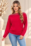 HMT-5122 Women's Knit Embellished Tunic Top