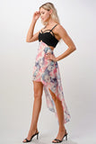 Sleeveless Summer Asymmetrical High Low Floral Maxi Dress