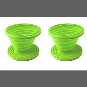 UST 2-Pk Silicone Coffee Filter Collapsible Dripper Outdoors Camping Traveling