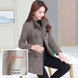 Elegant Wool Blends Women Winter Coat