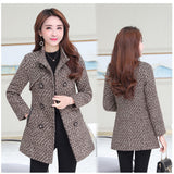 Elegant Wool Blends Women Winter Coat