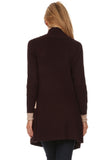 Color Block Women's Open Front Ribbed Streamline Shawl Collar Cardigan Sweater - ShopWayMore